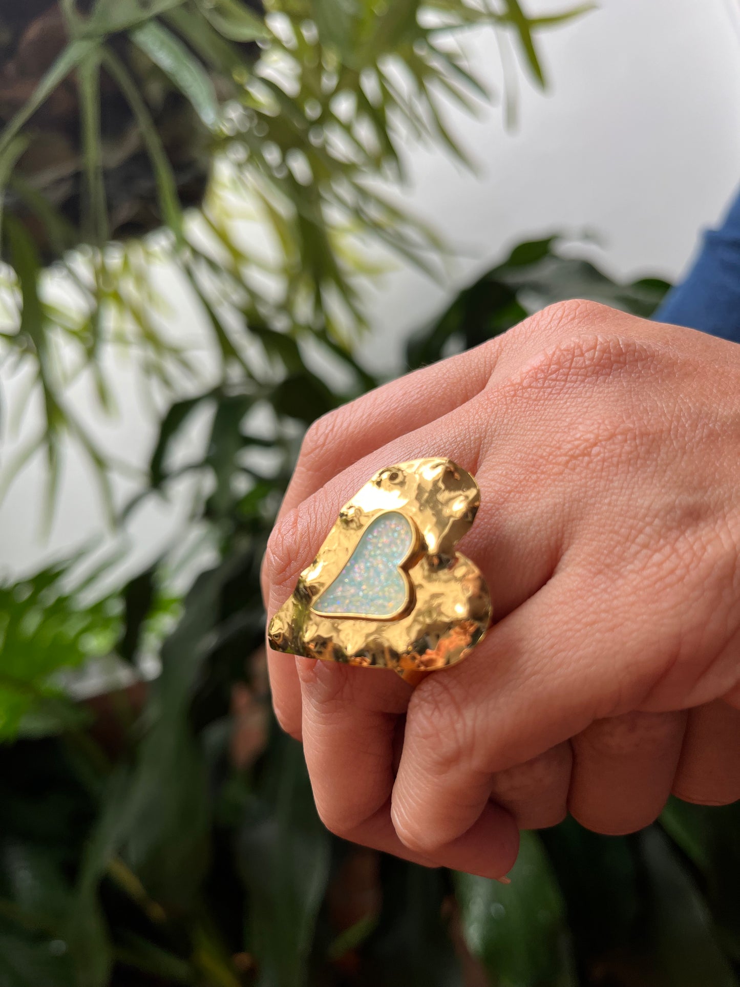 Anillo CORAZÓN DE MELÓN COLORES PQÑO BRONCE