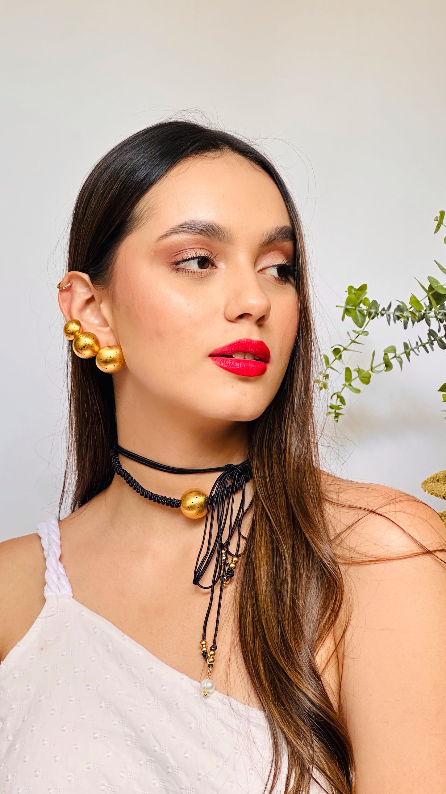 Choker TEJIDO BOLÓN LIMONERO BRO