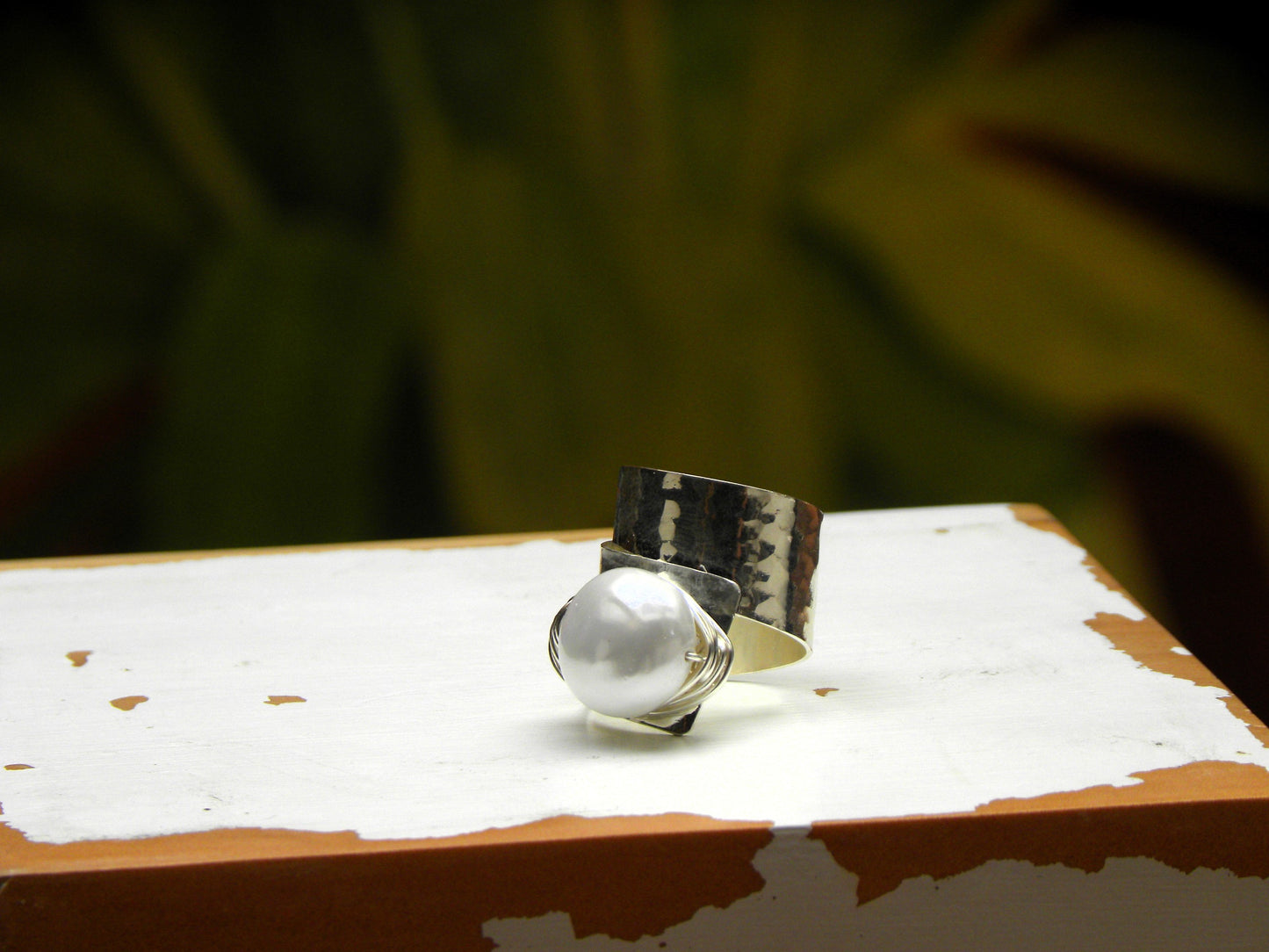 Anillo MACABEO CRUZADO PERLA