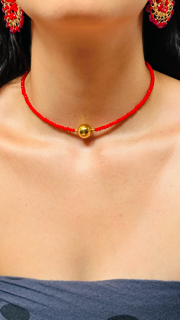 Choker MACABEO BOLÓN PQÑO BRONCE