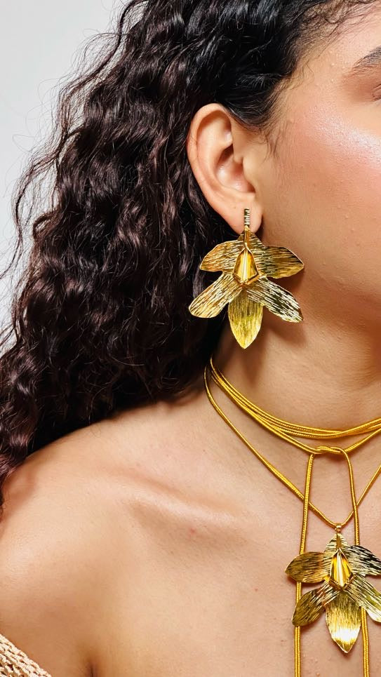 Aretes ORQUÍDEAS GRDES
