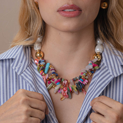 Collar MIX TUTTI FRUTTI PERLA X 4 TIRAS