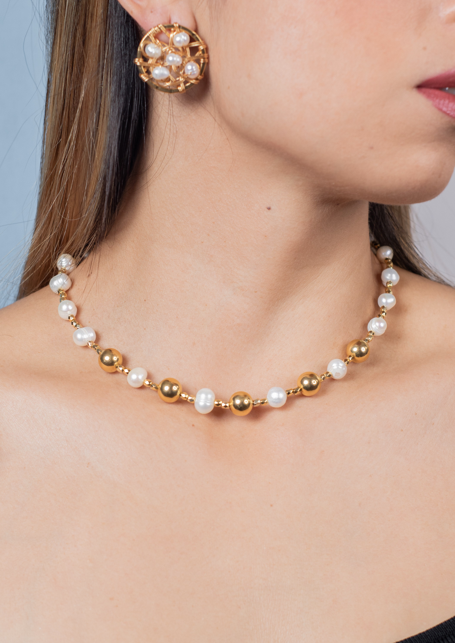 Choker CELIA PERLA BLANCA